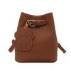 Bolso Casual de Color Sólido Simple Retro de un Solo Hombro 2025 Nueva Tendencia Gran Capacidad Moda Patrón Lichi Bandolera Tipo Cubo