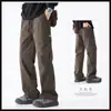 Calças Casuais Workwear Americano Masculinas Primavera e Outono Retas Largas Nova Tendência 2025 Marca Tendência Perna Larga Calças Corta-Vento para Exterior