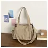 Bolso de Tote Simple de Gran Capacidad, Bolso Cruzado Plegado Moderno y a la Moda, Bolso de Hombro Casual Relajado para Mujer, Comercio Exterior