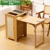 Mesa de Té Pequeña y Gabinete de Té para Uso Doméstico, Mesa Simple para Preparar Té, Mesa de Té y Mesa de Café Integradas, Mesa de Sala de Estar para Beber Té y Preparar Té, Juego Completo