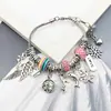 Llavero con Colgante de Corona de Estrella de Plata Antigua de Venta Caliente Transfronteriza 1 Pieza Aleación DIY Pulsera Joyería Accesorios Mayoreo