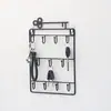 Prateleira de Armazenamento Simples de Ferro para Pendurar Chaves Decoração de Parede para Casa Decoração de Casa Armazenamento de Chaves Atrás da Porta Prateleira de Armazenamento de Três Camadas