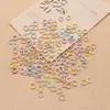 Anillo Pequeño de Cadena de Metal con Pintura para Hornear de Colores Llavero Adornos Hechos a Mano DIY Llavero de Cuentas Perler