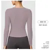 Ropa deportiva de otoño nueva transfronteriza, top de manga larga ajustado de corte ceñido con tacto de segunda piel para Pilates, fitness, yoga para mujer