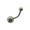 Anillo de Acero Inoxidable para Ombligo Meier Bola Ligera Clavo de Ombligo Sin Diamante Bola de Acero Hebilla de Ombligo Joyería para Perforación Corporal Transfronteriza Europea y Americana Fábrica