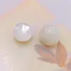 Botões Plásticos em Formato de Cogumelo, Bolas Hemisféricas Peroladas com Pés, Enfeites de Resina Branca com Pés Altos, Botões para Punho de Roupa, Botões