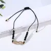 Amazon Venta Caliente Transfronteriza Geométrico Incrustado de Diamantes Cruz con Tortuga Marina Incrustado de Diamantes Pulsera de Cuentas de Cristal para Hombres y Mujeres Pulsera de Amistad