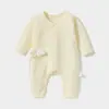 Mameluco para Bebé Ropa para Recién Nacidos Primavera y Otoño Clase A Algodón Puro Mono Unisex Capa Base para Bebé Ropa de Dormir Protectora para el Vientre