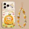 Funda de teléfono naranja adecuada para Apple 18 Pro Max, estilo pintura al óleo, 17 silicona, 16 con cordón, 15 iPhone 14 cubierta
