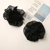 Estilo Dulce Coreano Pequeño Fresco Borde de Malla Plisada Rosa DIY Accesorios para el Cabello Hechos a Mano Ramillete Accesorios para Ropa