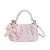 Nova Bolsa Nuvem Plissada de Bolinhas 2026, Bolsa de Mão e Bolsa Transversal Estilo Soft Girl com Laço, Bolsa Pequena Versátil e Leve para Uso Diário