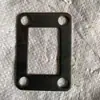Grades de aço-zinco acessórios de ferro forjado placa de ferro de quatro furos peça de fixação da placa de base guarda-coluna placa embutida galvanizada placa oca