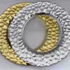 Ventas Directas de Fábrica Lujo Ligero Retro Alto Valor Patrón Martillado Dorado Plata Transparente Vidrio Plato de Frutas