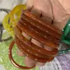 Pulsera de Ágata Roja Brasileña, Pulsera de Calcedonia Estilo Étnico Rojo Chino, Pulsera de Ágata y Jade Envuelto en Seda, Pulsera de Jade para Mujer