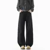 Pantalones cargo plisados curvos de estilo American high street para hombre, pantalones casuales de pierna ancha recta holgados de moda para primavera y otoño para hombre