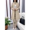 23182 Chaqueta de Largo Medio con Hebilla Estilo Chino Nuevo Big Aimei Yiyuan 2023 Ropa de Mujer de Moda Pantalones Skinny