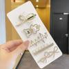Corea del Sur Dongdaemun Lindo Pluma Traje de 6 Horquillas Sentido Avanzado Clip Oso Flequillo Clip de Borde Nueva Horquilla