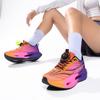 Zapatos Deportivos Ligeros y Cómodos de Jacquard Transpirable de Verano con Hebilla Giratoria, Zapatos Casuales con Suela de Palomitas y Placa de Carbono Hueca para Correr para Mujer