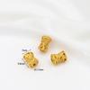 Cuentas Espaciadoras Color-Preservante Chapadas en Oro Patrón de Bolsa de la Fortuna Auspiciosa con Nudo Chino Hecho a Mano DIY Accesorios para Pulseras Joyería D148