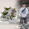 Zapatos para niños 2026 otoño nuevo de malla para niños de moda tipo papá para niños zapatillas ligeras para correr para niños mayores