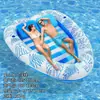 Cama Flutuante Inflável de PVC Espesso com Travesseiro, Pode Deitar, Flutuação na Água, Suprimentos Exclusivos de Brinquedos Aquáticos para Piscina de Praia, Fornecimento Transfronteiriço