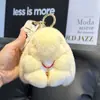 Chaveiro Pingente Coelho Rex Fofo para Carro Brinquedo de Pelúcia Desenho Animado Decoração de Bolsa Coelho