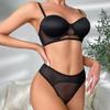Sujetador de Lencería para Mujer de Talla Grande, Estilo Francés, Push-Up Suave con Aros, Especial para Exportación, Anticaída, para Busto Pequeño, Estilo Sexy