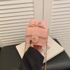 Bolsa Infantil 2026 Nuevo Modelo Niña Princesa Lazo Camelia Pequeña Estilo Chanel Mini Accesorio Monedero Cruzado