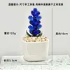 Adornos de Escritorio Hechos a Mano de Flor de Jacinto Suculento Esmaltado Decoración de Maceta de Planta Artificial de Vidrio Micro Paisaje Creativo