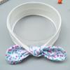 Diadema para bebé europea y americana Tocado de orejas de conejo de algodón Diadema para bebé Accesorios para el cabello anudados Fabricantes transfronterizos de niñas
