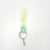 Nuevo llavero cuerda de goma blanda colgante de bolsa accesorios cuerda de cuero lindo llavero de pvc cuerda de goma blanda venta al por mayor