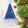 Nueva Decoración Navideña 2025 Sombrero de Pelo Largo Espeso Sombrero de Ambiente Sombrero de Lentejuelas de Doble Capa Sombrero Estilo Shanghai Sombrero Navideño Personalizado