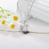 Collar Cruzado Luna Gato Blanco y Negro Nuevo, Moda Europea y Americana Nicho Personalidad Cadena Simple y Elegante Clavícula de Gato