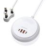 Regleta Cargador Nueva Pd Transfronteriza con Botón Luminoso Doble C+2Usb Múltiples Puertos Inteligente Multifunción