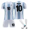 América Argentina 50º Aniversario Conjunto de Uniforme de Fútbol Infantil Camiseta de Hombre Messi No. 10 Equipo Nacional Deportivo