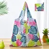 Bolsa de compras plegable de gran capacidad, bolso de mano portátil para supermercado, impresión de logotipo, bolsa de almacenamiento 190T, directo de fábrica