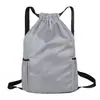 Mochila con cordón de gran capacidad transfronteriza con logotipo personalizado, bolsa deportiva de baloncesto, bolsa de almacenamiento portátil con cordón para exteriores