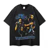 Marca de Moda Urbana Vintage Estilo Europeo y Americano Camiseta Floral Baloncesto Estilo Retro Unisex Manga Corta Manga Media Camiseta
