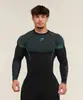 Onyx/x5 Esportes Americanos Fitness Masculino Manga Longa Casual Respirável Justo Manga Longa Casual Corrida Tubarão
