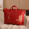 Edredom de Casamento Dote de Casamento Edredom de Algodão Roupas Bolsa Organizadora Vermelha Edredom de Inverno Armazenamento Grande Capacidade Dobrável Impermeável