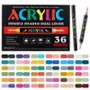 Marcador de Acrílico Líquido Recto con Punta Suave, Lavable, Bolígrafo de Acuarela Apilable en Color para Graffiti DIY en Jarrones de Vidrio