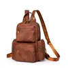 Bolsa Feminina Transfronteiriça Mochila Pequena Pu Retrô Bolsa de Peito para Lazer ao Ar Livre Viagem Nova Feminina de Uso Duplo Super Grande Capacidade Bolsa Feminina