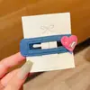 Grampo de Cabelo Jeans Azul Estilo Coreano Feminino Estilo Dopamina Amor Ins Clipe BB Clipe Lateral Acessórios para Cabelo