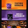 Balde de abóbora de Halloween balde de doces adereço de decoração de festa bolsa de ombro balde de feltro laranja preto roxo
