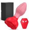 Plug Anal Oscilante de Rosa Control Remoto por Aplicación Masaje Masturbatorio para la Zona Trasera Masculina y Femenina Vibrador de Silicona Juguete Sexual para Adultos