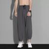 Pantalona de tecido Chaolun de verão fina de seda gelada com punho na barra e cordão na cintura, nove cores sólidas, calça esportiva casual masculina atacado
