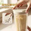 Caja de Almacenamiento para Fideos de Cocina, Contenedor Transparente de Grado Alimenticio para Almacenar Fideos Largos Colgantes con Apertura Medidora, Frasco Sellado para Almacenar Granos y Cereales