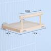 Jaula para Pájaros Trepar y Jugar Accesorios Juguetes Divertidos Suministros Plataforma para Loro Plataforma de Salto de Madera Maciza Tabla de Soporte Peonía Fénix Negro Piel de Tigre