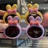Nuevas gafas de sol de silicona con lazo de conejito para niños, gafas de silicona polarizadas lindas para bebé, gafas de sol lindas de dibujos animados