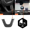 Adequado para Dodge Novo Challenger Challenge Volante Modificado de Fibra de Carbono Botão do Logo Adesivo Decorativo